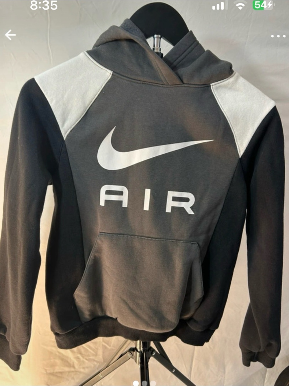 Nike Black and White Air Pullover Hoodie